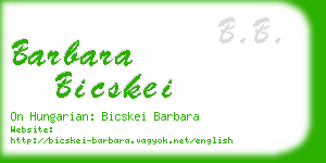 barbara bicskei business card